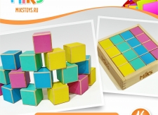 Кубики цветные 16 штук